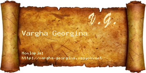 Vargha Georgina névjegykártya